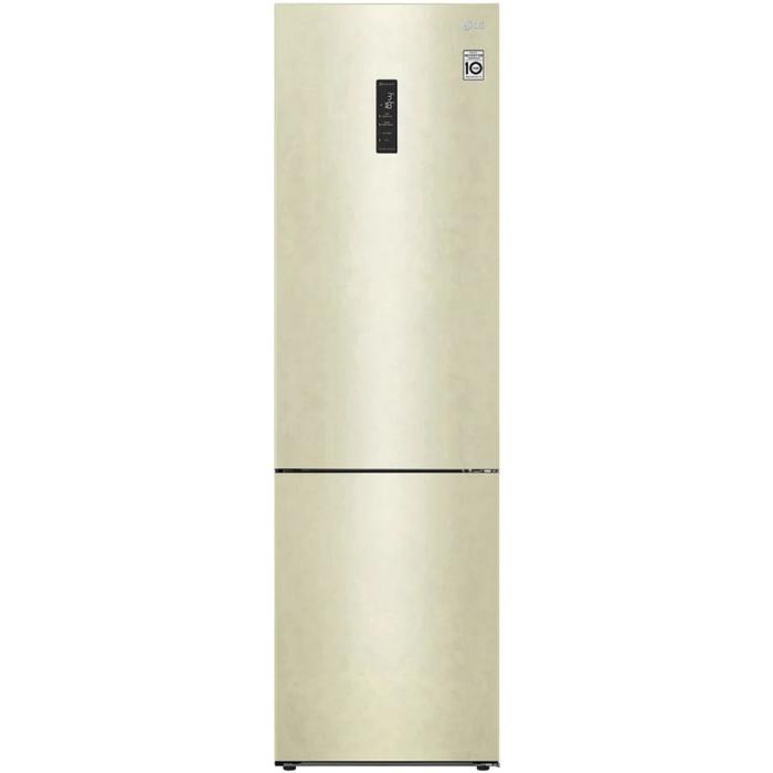 Холодильник LG GA-B509CEUM, двухкамерный, класс А++, 419 л, Total No Frost, бежевый