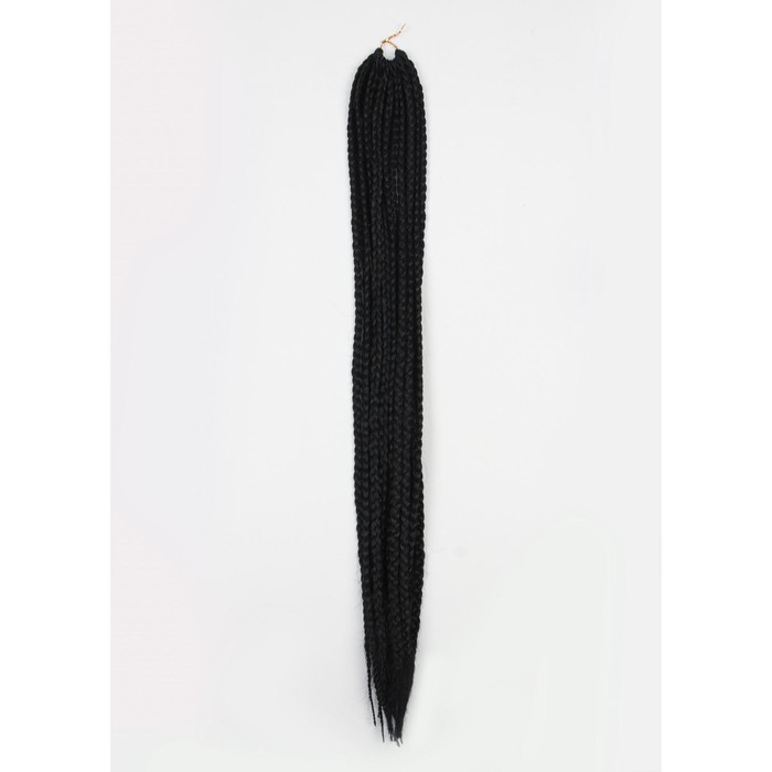 Косы для афрорезинок, 60 см, 15 прядей (CE), цвет чёрный(#1)