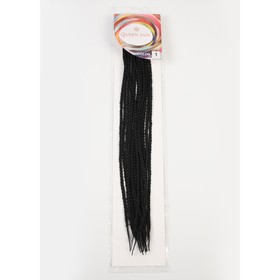 Афрокосы, 60 см, 15 прядей (CE), цвет чёрный от Сима-ленд