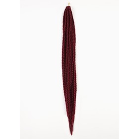 Косы для афрорезинок, 60 см, 15 прядей (CE), цвет бордовый(#118) Ош