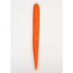 Косы для афрорезинок, 60 см, 15 прядей (CE), цвет оранжевый(#F15) Ош