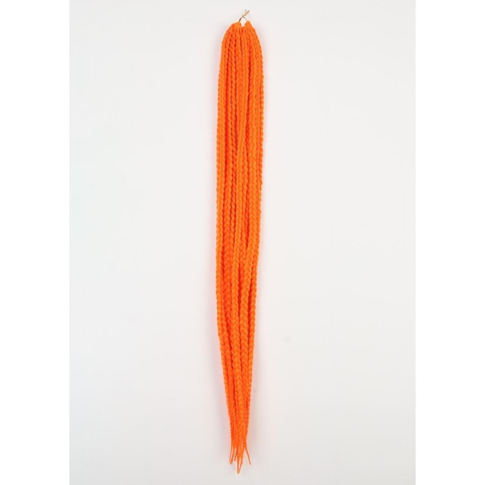 Косы для афрорезинок, 60 см, 15 прядей (CE), цвет оранжевый(#F15)