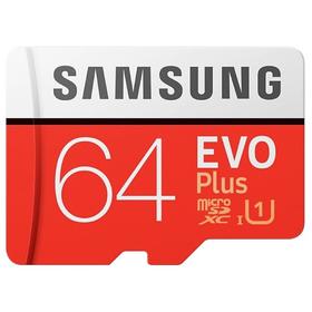 

Карта памяти Samsung MB-MC64HA/RU EVO PLUS microSDXC, 64Гб, класс 10, с адаптером SD