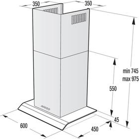 

Вытяжка Gorenje WHGC633E16X, каминная, 462 м3/ч, 3 скорости, 60 см, серебристая