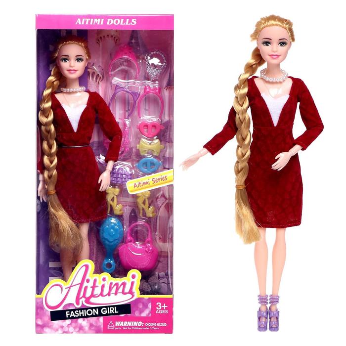 Кукла-модель шарнирная «Рая» в платье, с аксессуарами, МИКС кукла модель шарнирная даша в платье с аксессуарами микс