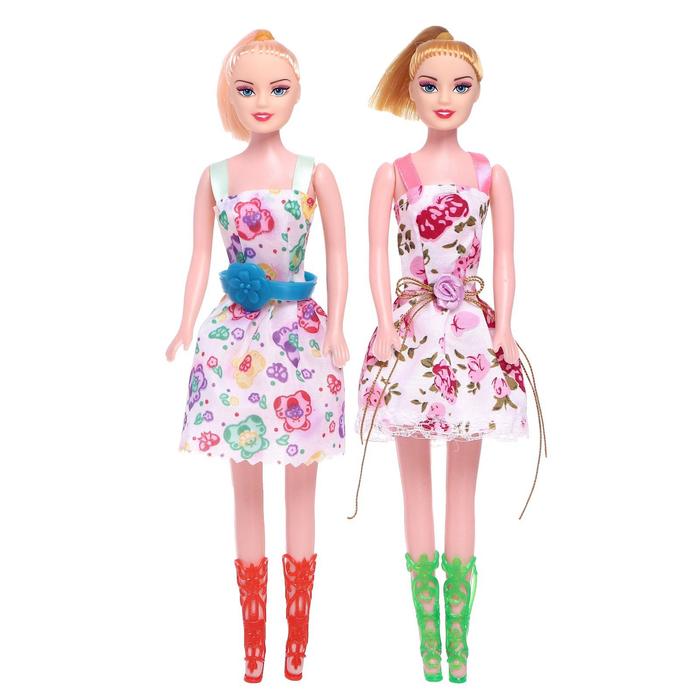 цена Набор кукол моделей «Сестрёнки» в платье