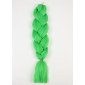 ZUMBA Канекалон однотонный, гофрированный, 60 см, 100 гр, цвет зелёный(#AY26) Ош