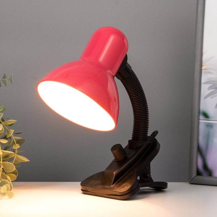 Настольная лампа на прищепке Pink с регулятором освещения