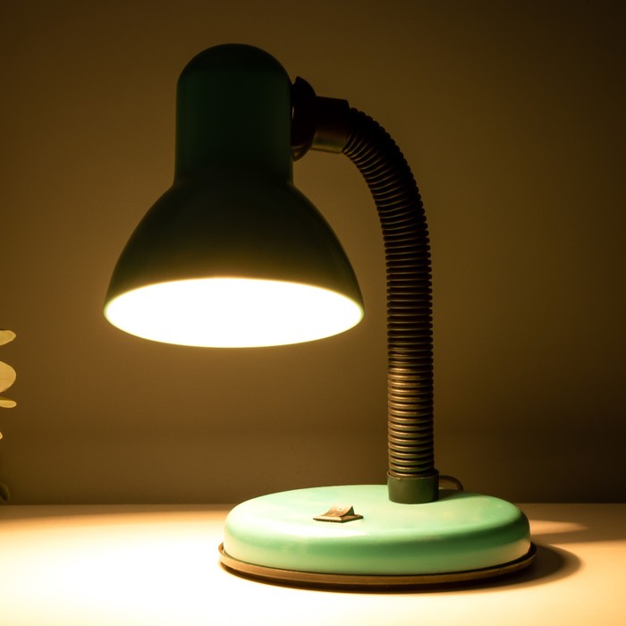 Лампа настольная Е27, с выкл. (220В) зеленая (203В)