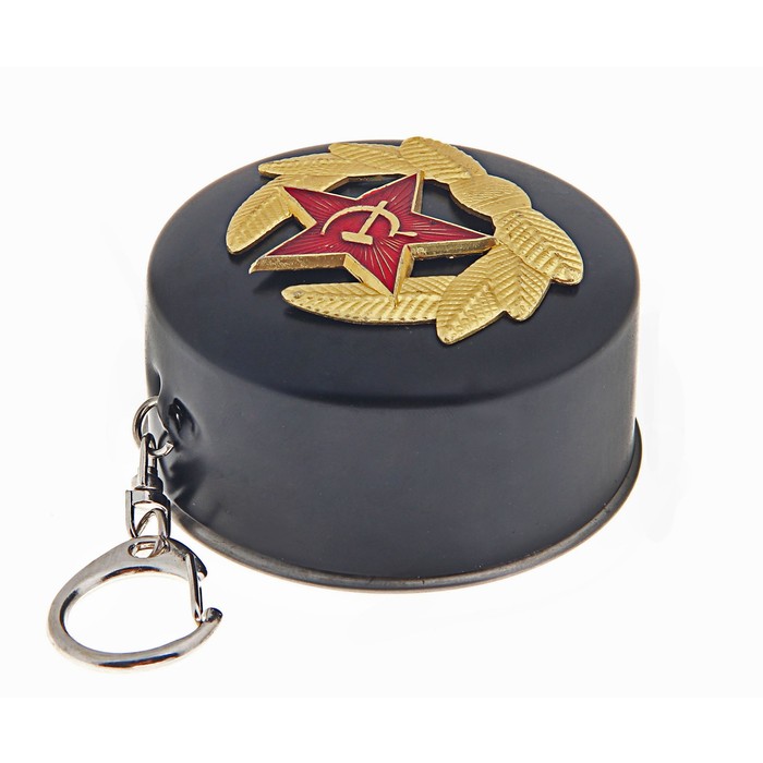 Стакан складной "Красная звезда", 100 мл, d=6,5 см, 3 кольца, с карабином и чёрным медальоном