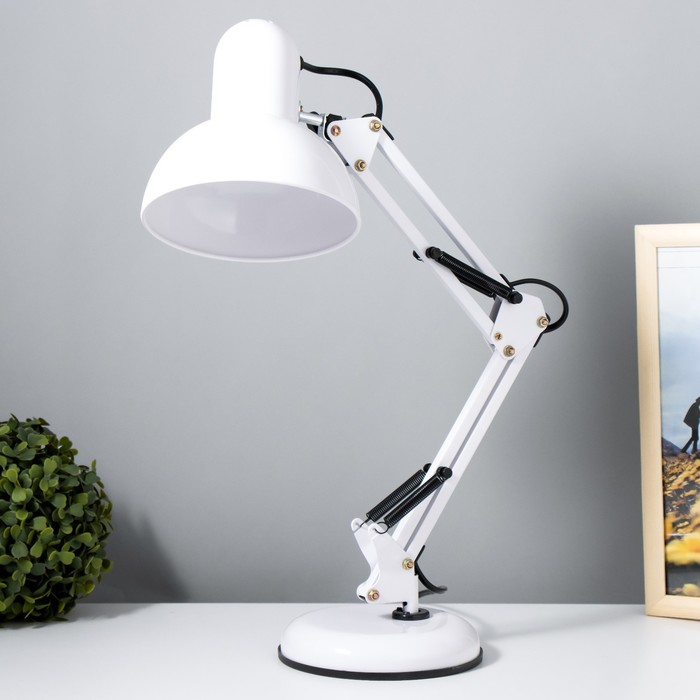 Настольная лампа на подставке, 55 см, белая