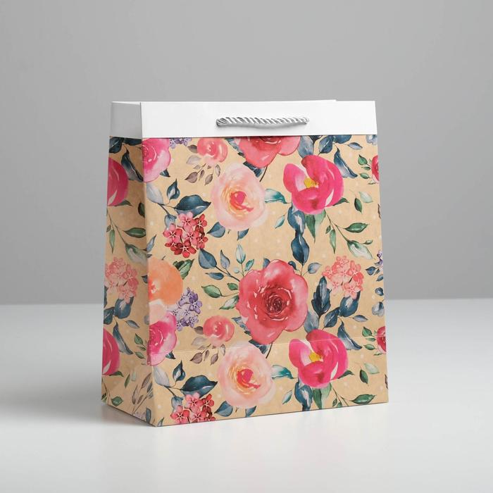 

Пакет крафтовый «With big love», 23 × 27 × 12 см