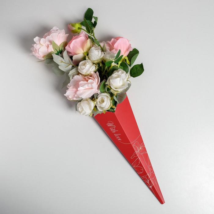 

Конус для цветов With love 31,8 х 44 см