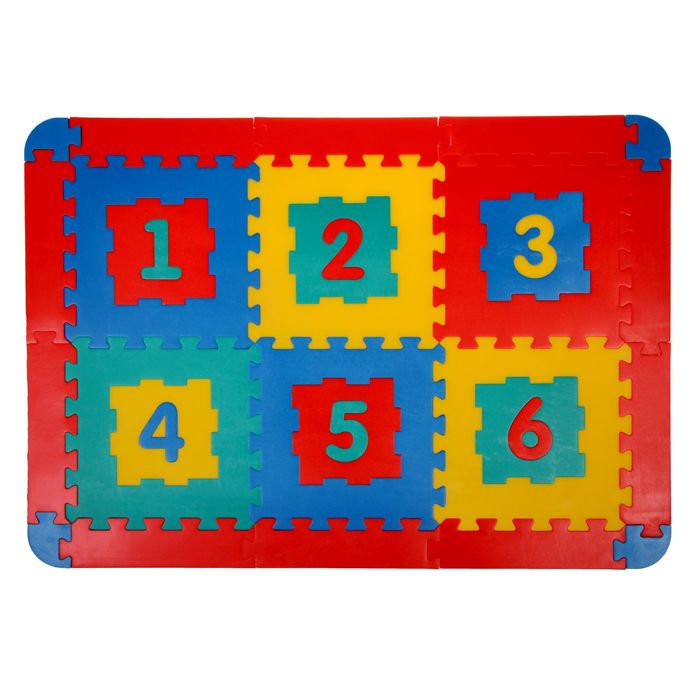 Мягкий развивающий коврик, 6 элементов