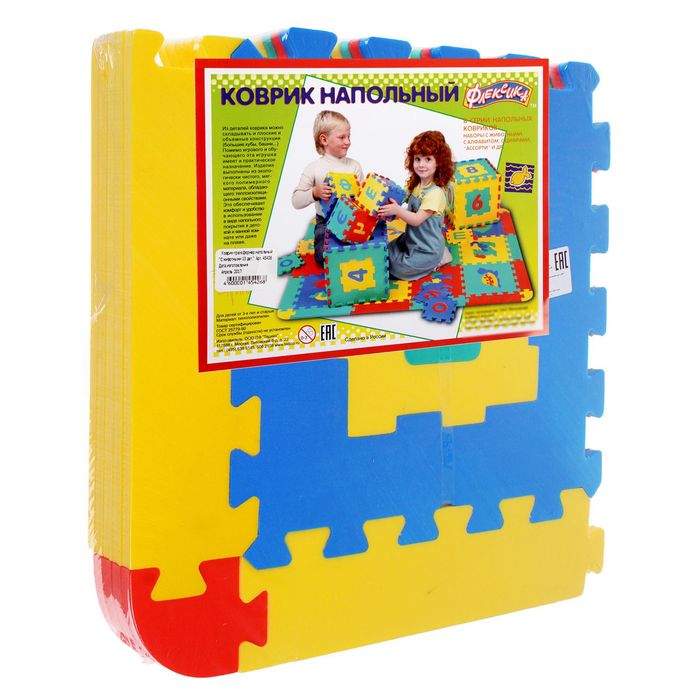 Мягкий развивающий коврик, 6 элементов