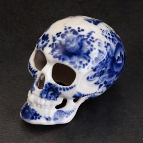 

Подсвечник "Череп", 9х7 см, гжель, сорт 1