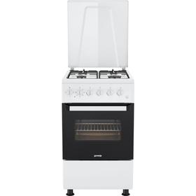 

Плита Gorenje KNF5110W, комбинированная, 4 конфорки, 50 л, электрическая духовка, белая