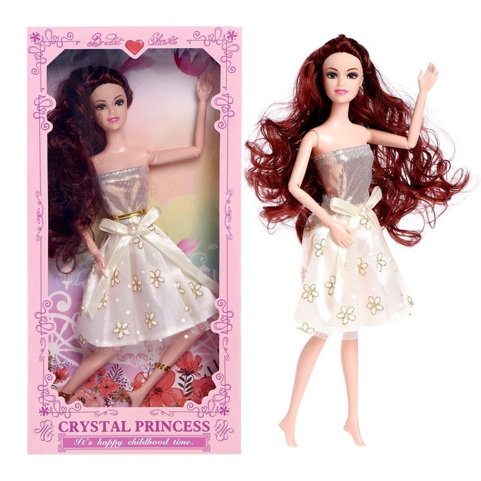 Кукла-модель шарнирная «Лиза» в платье кукла модель шарнирная мира в платье микс