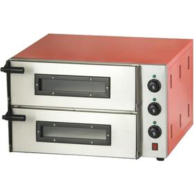 

Печь для пиццы VIATTO EP-218, 3000 Вт, 2 камеры, до 350°С, серебристо-красная
