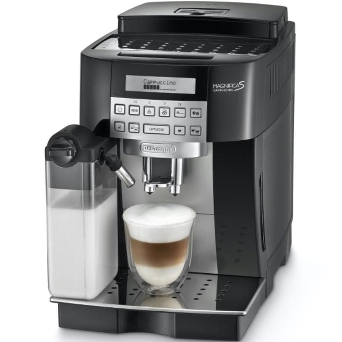 Кофемашина DeLonghi ECAM 22 360 B, автоматическая, 2450 Вт, 1.8 л, 250 г, чёрная
