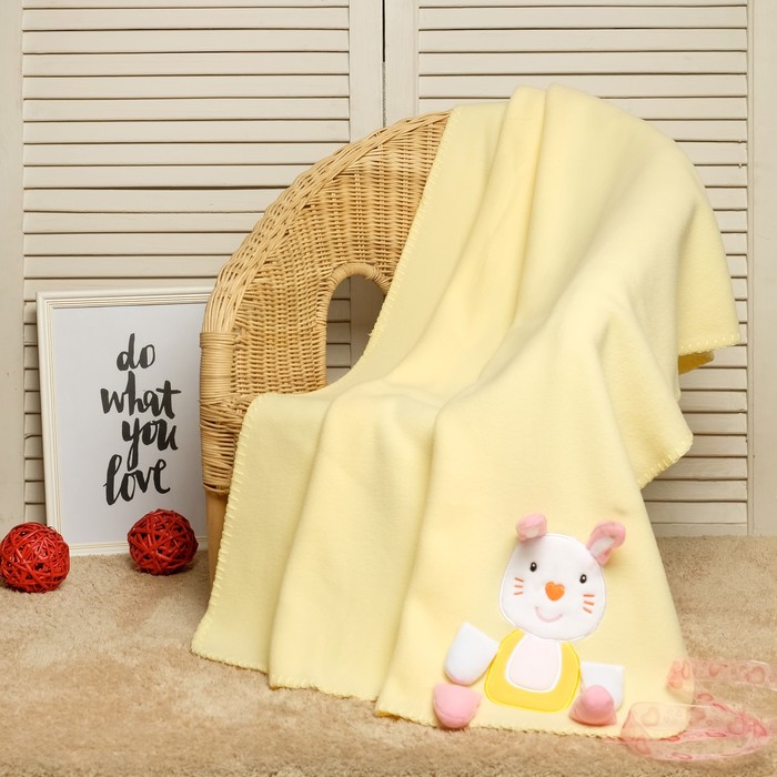 Плед-игрушка для новорождённых"Этелька" Зайчик экрю, размер 75х100 см