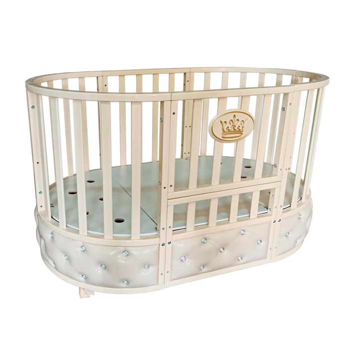 фото Детская кровать gabriella elegance, 6 в 1, универсальный маятник, колесо, цвет слоновая кость 6489 oliver