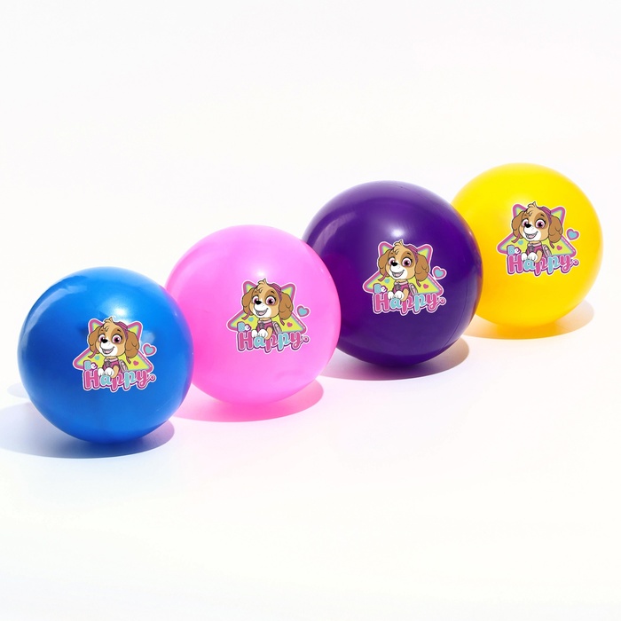фото Мяч детский paw patrol «happy», 16 см, 50 г, цвета микс
