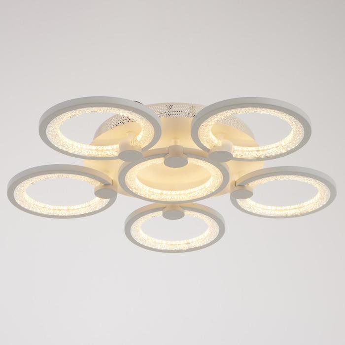 

Люстра с ПДУ 71103/6WT LED 132Вт 3000-6000К диммер белый 51х51х10 см