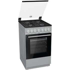 

Плита Gorenje K5241SH, комбинированная, 4 конфорки, 70 л, электрическая духовка, серебристая