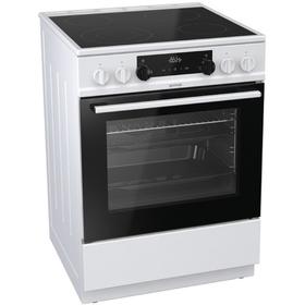 

Плита Gorenje EC6341WC, электрическая, 4 конфорки, 71 л, стеклокерамика, конвекция, белая