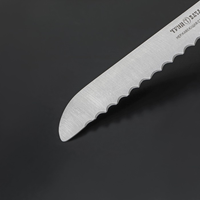 фото Нож для нарезки хлеба «квартет», 31 см, лезвие 17,5 см труд вача