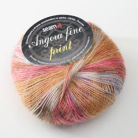 

Пряжа "Angora Fine Print" 50% мохер, 50% нейлон 300м/50гр (6513 зол-фукс-серый)