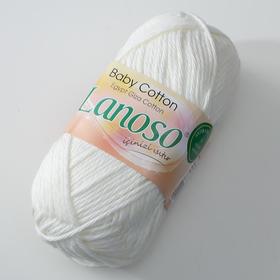 

Пряжа "Baby cotton" 100% египетский хлопок 105м/50гр (901 молочный)