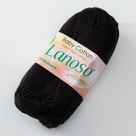 

Пряжа "Baby cotton" 100% египетский хлопок 105м/50гр (960 чёрный)