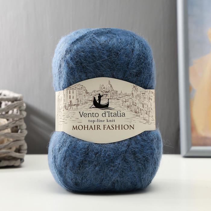 фото Пряжа "mohair fashion" 35% мохер, 28% мериносовая шерсть, 37% нейлон 550м/100гр (20 джинс) vento d'italia