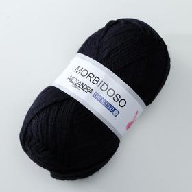 

Пряжа "Morbidoso" 50% шерсть, 50% акрил 145м/50гр (390 вороной)