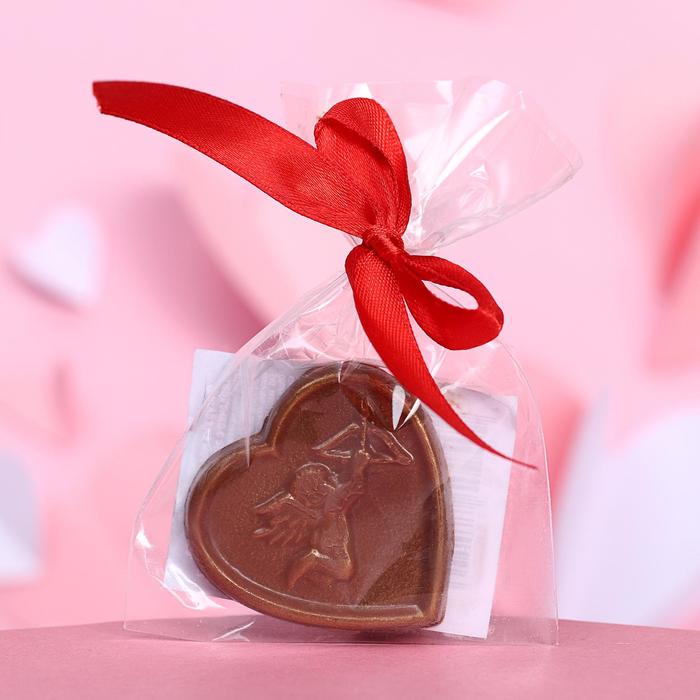 Шоколад фигурный «Сердечко с ангелочком», молочный, 7 г шоколад фигурный rhum arrange с ромом 13 ± 1 г