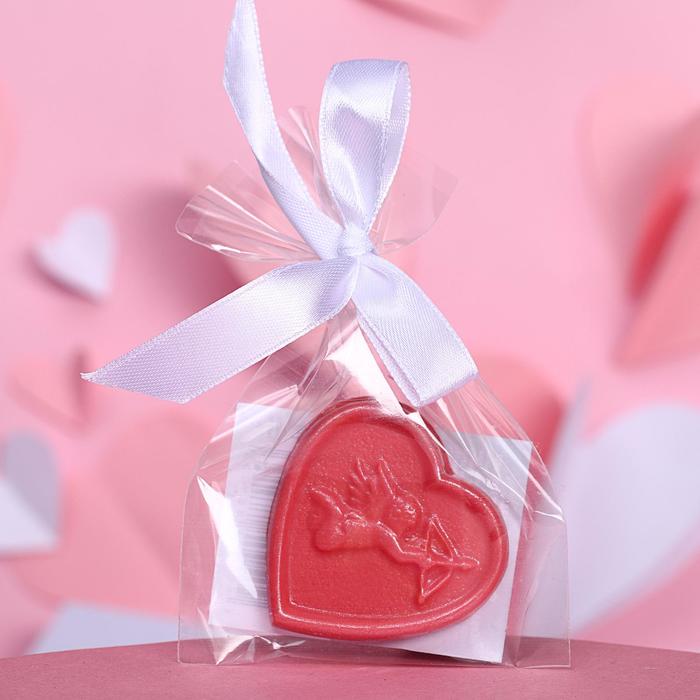 Шоколад фигурный «Сердечко с ангелочком», рубиновый, 7 г шоколад фигурный l original с ликером 9 г