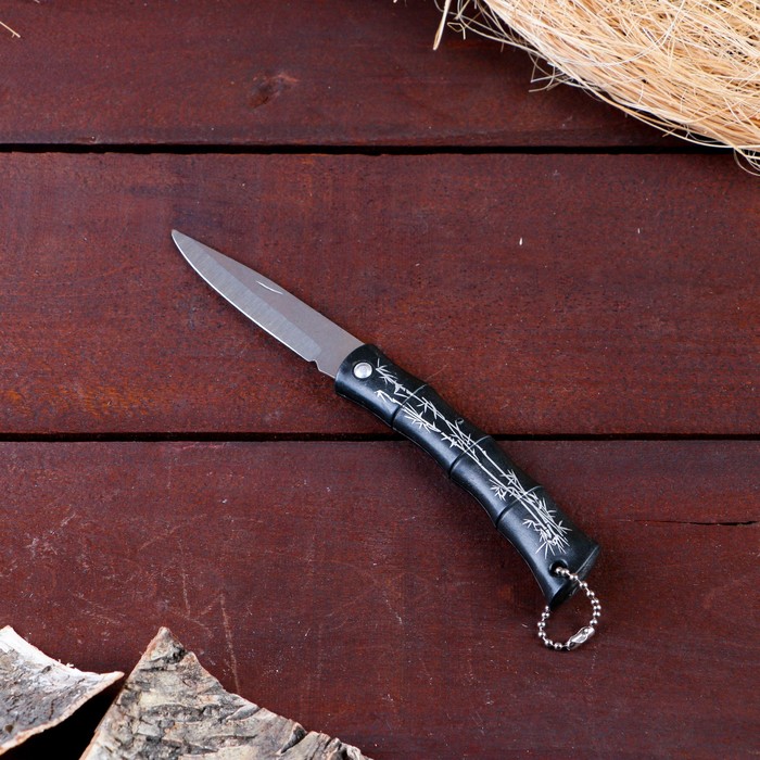 Нож складной "Бамбук" без фиксатора, рукоять черная