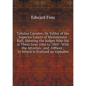 

Книга Tabulae Curiales: Or Tables of the Superior Courts of Westminster Hall, Showing the Judges Who Sat in Them from 1066 to 1864: With the Attorney-