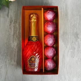 Набор "Самой лучшей на свете" гель для душа 250 мл аромат шампанского, бомбочки для ванн 5 ш от Сима-ленд