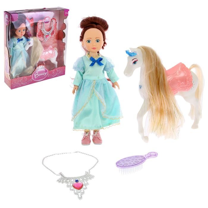 Кукла "Амели" с лошадкой и аксессуарами, звуковые эффекты