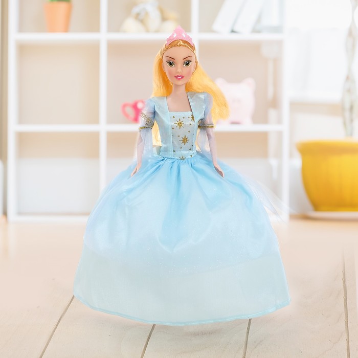 Кукла модель "Елизавета" с короной, в пышном платье, МИКС