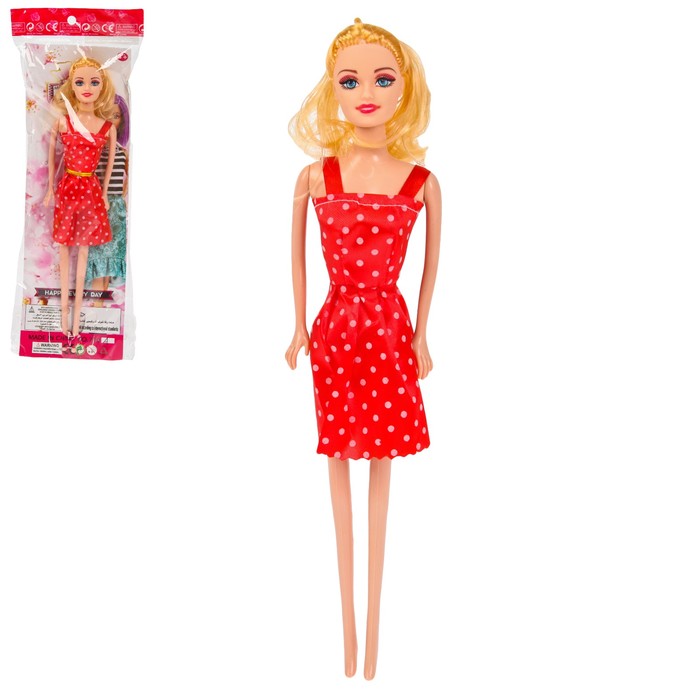 Кукла модель "Лена" в платье, МИКС