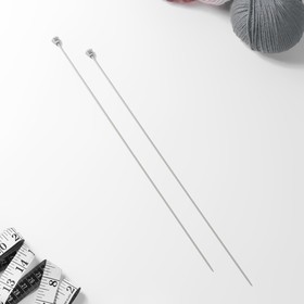 Спицы для вязания, прямые, с тефлоновым покрытием, d = 2 мм, 35 см, 2 шт от Сима-ленд
