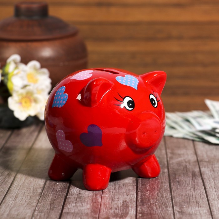 Копилка "Поросенок" разноцветная