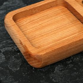 

Деревянная менажница прямоугольная, 3 сектора «#Food», бук