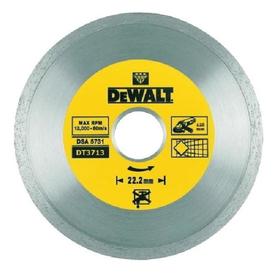 

Диск алмазный отрезной Dewalt DT3713, сплошной, сухой рез, по керамике, 125х22.2 мм