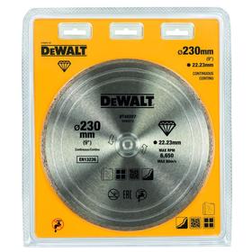 

Диск алмазный отрезной Dewalt DT40207, сплошной, сухой рез, по керамике, 230х22.2 мм