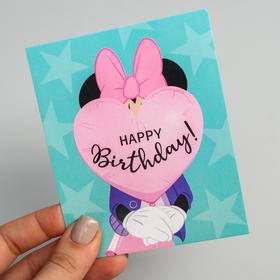

Открытка "Happy Birthday", Минни Маус
